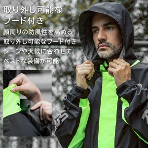バイク レインウェア レインスーツ 上下セット...の詳細画像5