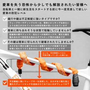 バイク チェーン ロック 鍵 カギ 盗難防止 ...の詳細画像1