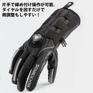 バイク グローブ 手袋 秋冬 ダイヤル調整 微...の詳細画像1
