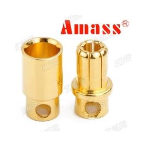 AM1006B AMASS 8mmバナナコネクターオスメス1個セット