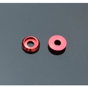 ALCW3MR アルミカラーワッッシャー　M3　メタリックレッド　10個入り