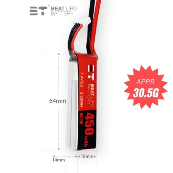 BEATLIPO 450mA2S75C ハイレートLIPO