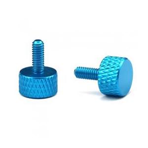 RB312MB カラーアルミローレットビス　M3×12　4本入り　メタリックブルー