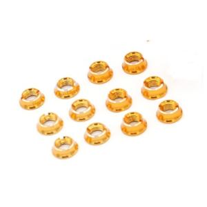 TGALCW-GN  FUTABA送信機トグルスイッチ用アルミカラーワッシャー　専用工具無　金色