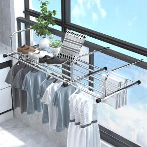 物干し ステンレス ベランダ物干し 伸縮可能 7...の商品画像