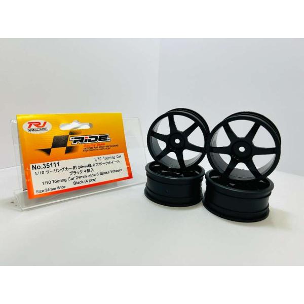 【ネコポス対応】ライド(RIDE)/35111/1/10ツーリングカー用 24mm幅 6スポークホイ...
