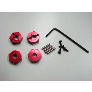 【ネコポス対応】KN企画/KN-WH01RD-A/アルミクランプ式ホイールハブ(4mm厚) 4個入り...