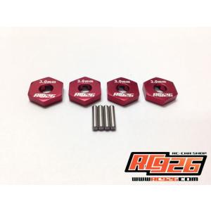 【ネコポス対応】KN企画/KN-WH06RD-A/アルミホイールハブ薄型(3mm厚) 4個入り レッ...