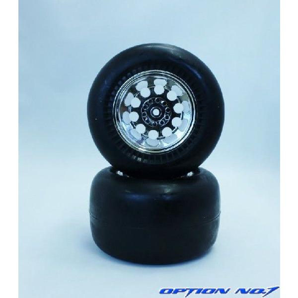 OPTION No.1(オプションNo.1)/NO-647M/レーシングスリックタイヤ・シルバーメッ...
