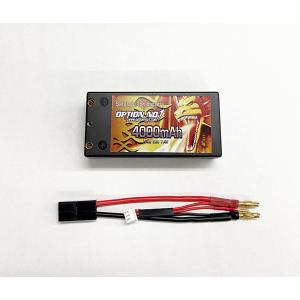 OPTION NO.1/NO-LION4020B1/セーフティパワー Li-on 7.4V 4000mAh/20C（角型/ショートタイプ/タミヤ型）