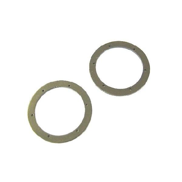 (数量限定特価)OPTION NO.1/2.2インチ アルミ・ビードロックリング・ガンメタ(4個入/...