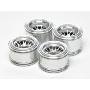 F104 メッキ・メッシュホィールセット(ラバータイヤ用) [OP-1201