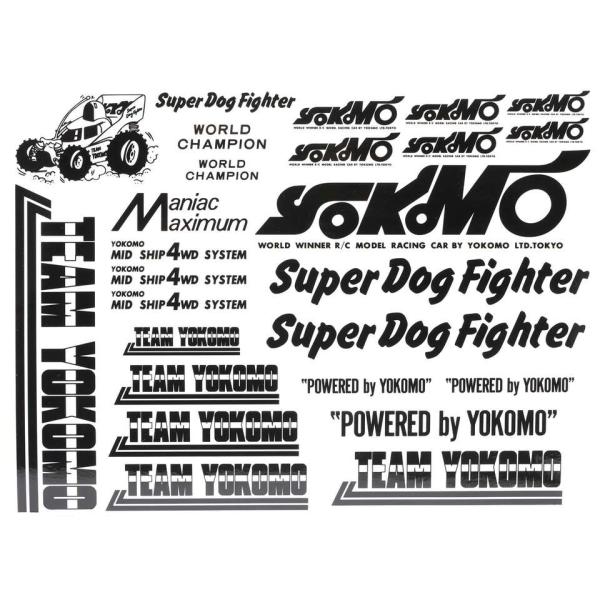 YOKOMO(ヨコモ)/ZC-D4BK/スーパードッグファイター デカール (ブラック)