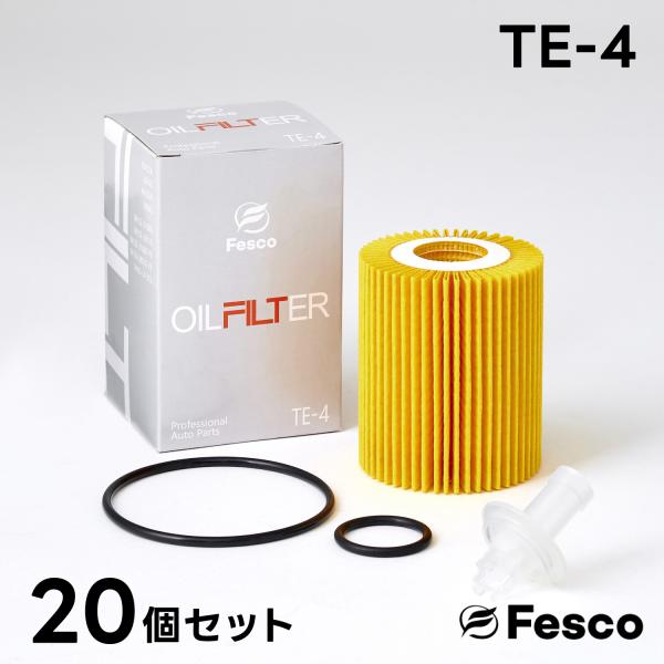(20個セット)TE-4 オイルフィルター トヨタ・レクサス・日野 オイルエレメント FESCO 0...