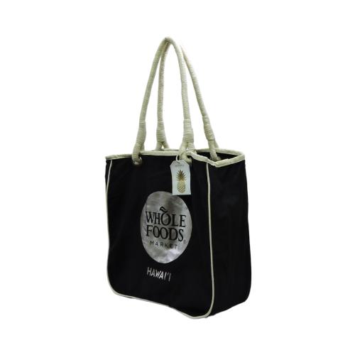 ショッピングバッグ WHOLE FOODS コットン BLACK
