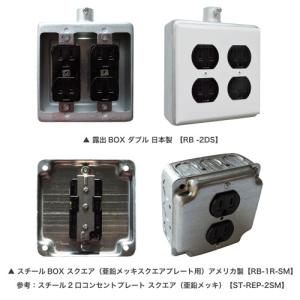 露出BOX専用 アース付きコンセント(ブラック...の詳細画像3