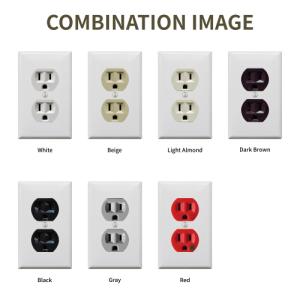 プラスチック2口コンセントプレートの詳細画像1