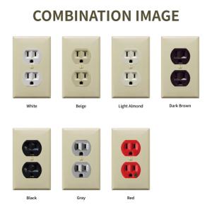 プラスチック2口コンセントプレートの詳細画像2