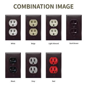 プラスチック2口コンセントプレートの詳細画像3