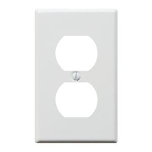 スチール2口コンセントプレート（ホワイト）