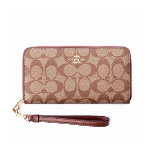 [COACH] 日本未発売 マーブルブルー 長財布 ストラップ付き C4452 COACH コーチ 財布 長財布 C4452 カーキ×マーブルブルー
