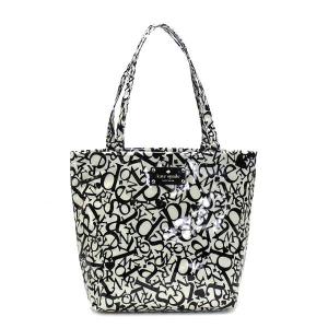 ケイトスペード kate spade トートバッグ shuffled spade embos pxru3021 small bon shopper black/cream bk/wt｜rcmdfa