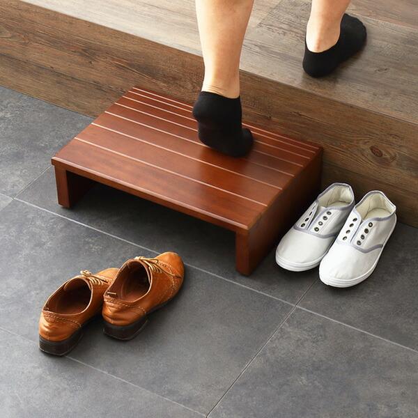 玄関台 幅45cm 玄関 台 踏み台 ステップ 木製 玄関ステップ 段差 軽減 靴 昇降台 足場 補...