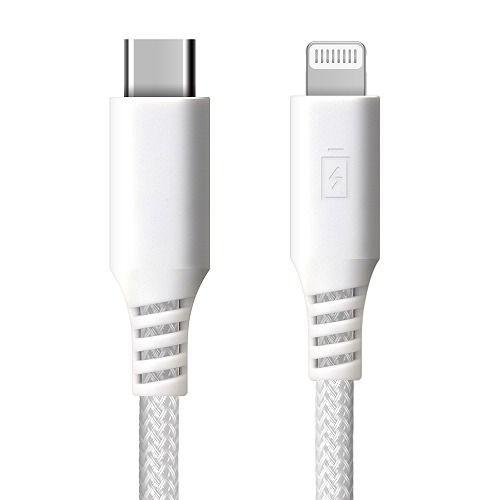 PGA USB Type-C &amp; Lightning USBケーブル 1.5m ホワイト/タフ PG...