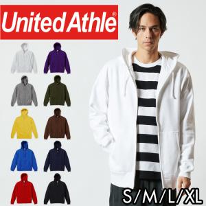 フルジップパーカー 裏パイル 無地 スウェット パーカー ユナイテッドアスレ UnitedAthle 10.0oz 10オンス パーカ ジップ ジップ付パーカー 長袖 代引不可｜rcmdfa