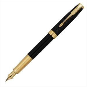 PARKER パーカー ソネット ラックブラックGT 万年筆 ペン先 F 細字 筆記具 1950550｜rcmdfa