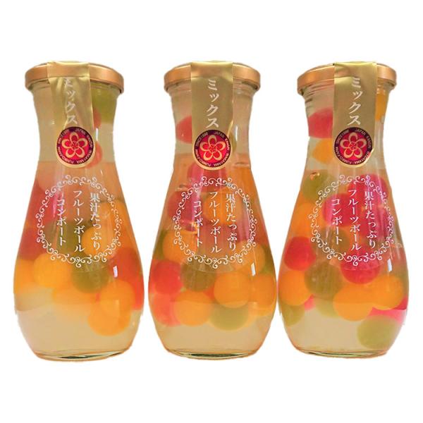 和歌山 ふみこ農園 フルーツボール ゼリー ミックス 3本 ゼリー ジュレ フルーツ 洋菓子 みかん...