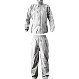 カジメイク ブリザテックレインスーツ シルバー 3L 7740713L 保護具 作業服 雨具 代引不...