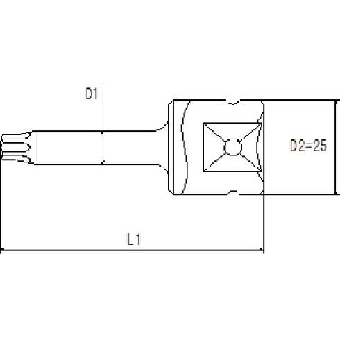 近江 差込四角12.7 ヘクスウェーブソケット T50 全長70 近江 OS4TTT5070 手作業...