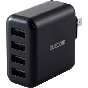 ELECOM 4ポートAC充電器 ブラック