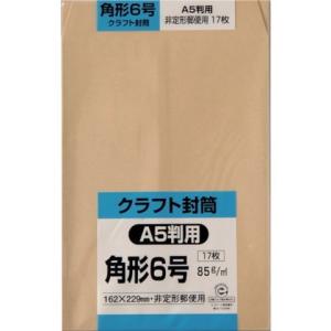 キングコーポレーション 角形6号封筒 クラフト85g 17枚入 K6K85S