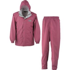 カジメイク エントラントレインスーツ2 ピンク LL 725027LL 保護具 作業服 雨具 代引不...