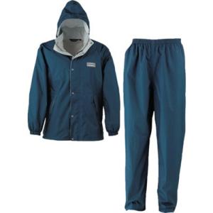カジメイク エントラントレインスーツ2 ネイビー L 725055L 保護具 作業服 雨具 代引不可