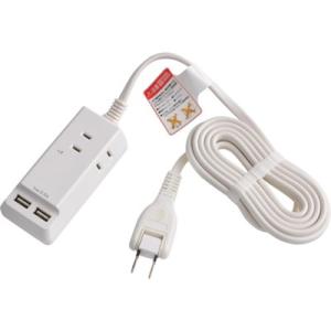 ELPA 耐雷USBコード付きタップ 2.5m WL2225SU オフィス・住設用品 OA用品 OA...