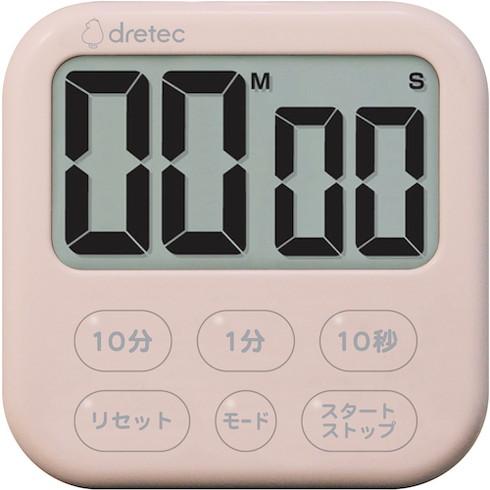 dretec 大画面タイマー シャボン6 ピンク dretec T615PK 測定 計測用品 工業用...