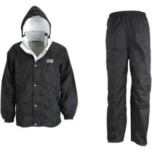 カジメイク エントラントレインスーツ2 ブラック LL 725091LL 保護具 作業服 雨具 代引...