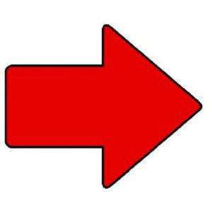 ユニット 矢印ステッカー 矢印 赤 4枚組 100X120X50幅 ユニット 安全用品 標識 標示 ...