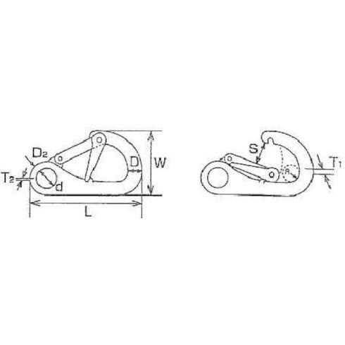 水本 ステンレス ロックフック 線径13.5mm長サ108mm 水本 LF10 金物 建築資材 建築...
