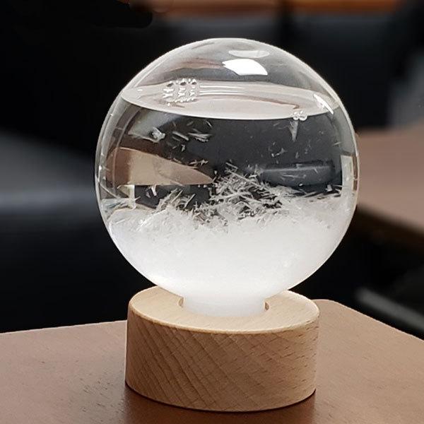 ストームグラス オブジェ 丸型 ガラス 置物 結晶 飾り 天気予報 ギフト インテリア