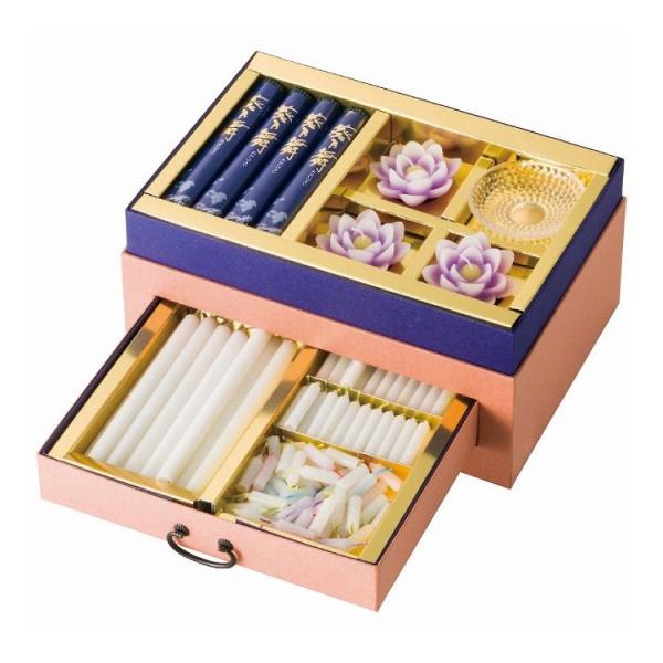 カメヤマ 浄雅 蓮紫 線香・ローソクセット カメヤマ T9617-00-00 和風インテリア