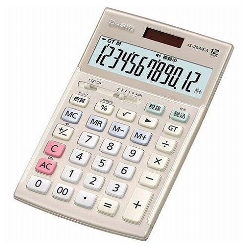 カシオ計算機 CASIO 実務電卓 検算タイプ ジャストタイプ12桁 ゴールド JS-20WKA-G...