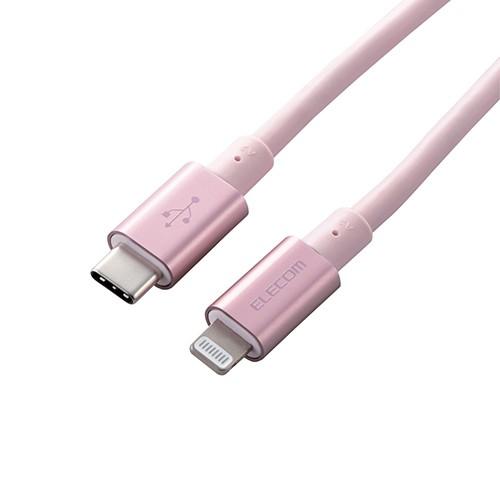 エレコム USB C-Lightningケーブル/準高耐久/2.0m/ピンク MPA-CLPS20P...