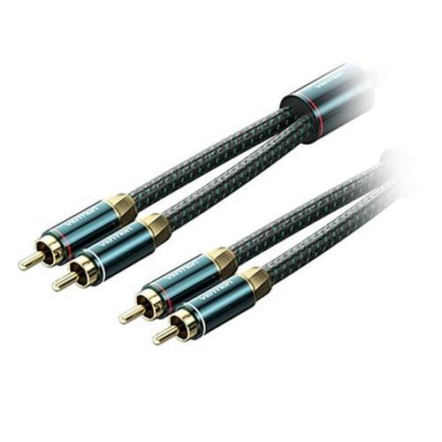 VENTION 2RCA Male to 2RCA Male オーディオケーブル Green 5m ...