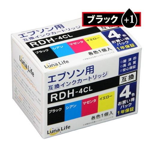 ワールドビジネスサプライ Luna Life エプソン用 RDH-4CL 互換インクカートリッジ ブ...