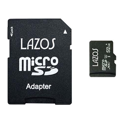 20個セット Lazos microSDXCメモリーカード 512GB UHS-I U3 CLASS...
