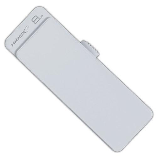 5個セット HIDISC USB 2.0 フラッシュドライブ 8GB 白 スライド式 HDUF127...